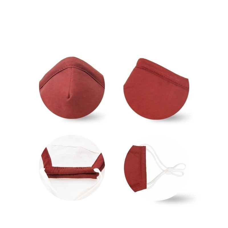 Benutzerdefinierte rote 3-Schicht-Baumwollmaske mit Kohlefilter und Atemventil