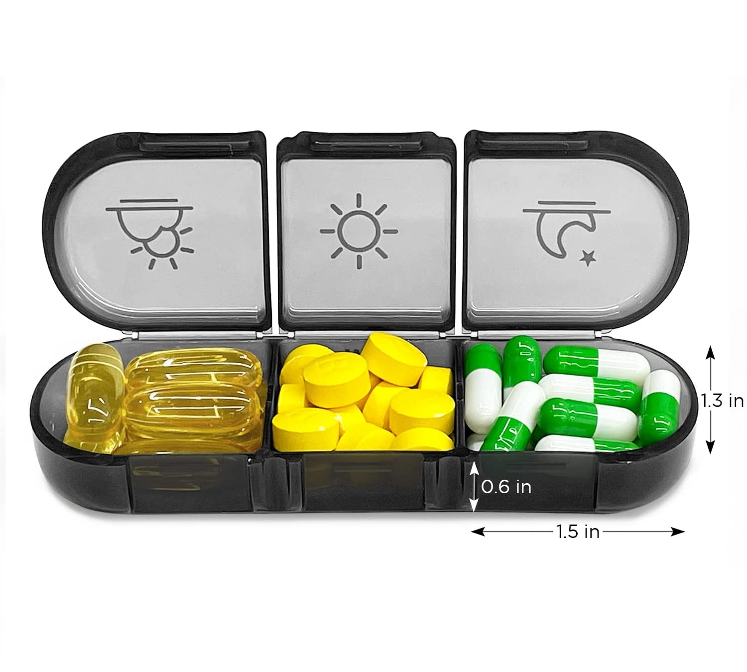 Kompakter, langlebiger, täglicher, wöchentlicher Pillen-Organizer für die Reise
