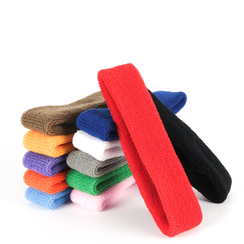 Customized Logo Printed Cotton Sports Stirnband in verschiedenen Farben