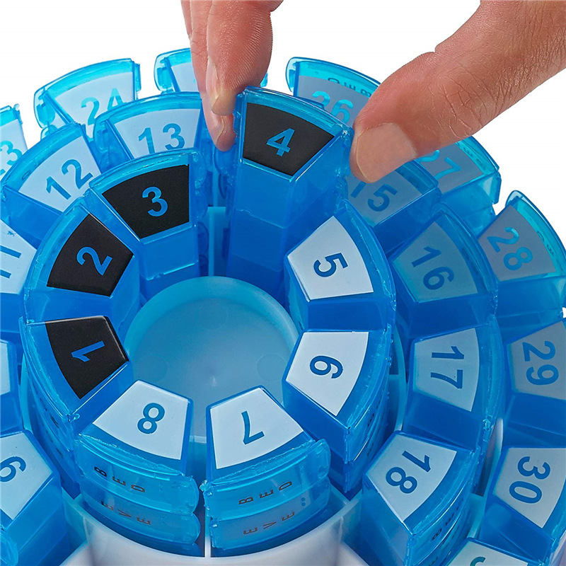 Extra große 31 Tage monatliche Pillendose mit Pillenschneider