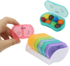 Home Plastic Rainbow Weekly Vitamin Dispenser