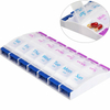 Hot Selling Plastic Push Button Weekly Daily Medicine Organizer