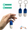 Wasserdichter tragbarer Erste-Hilfe-Schlüsselanhänger aus Kunststoff, Pillenetui